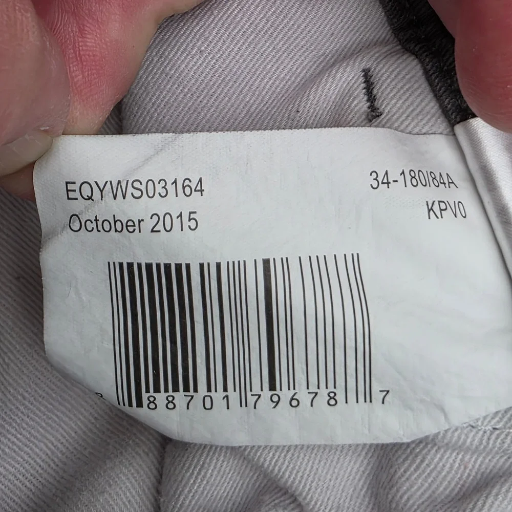 Quiksilver Mens Chino Shorts‎ Sz 34 Regular Gray Casual Flat Front Twill Stretch